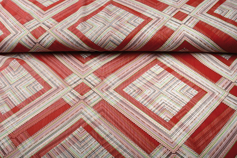 Crêpe Chiffon Layini Rood