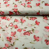 Crêpe Chiffon Rosati Rose Grau-Grün