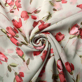 Crêpe Chiffon Rosati Rozen Grijs-Groen