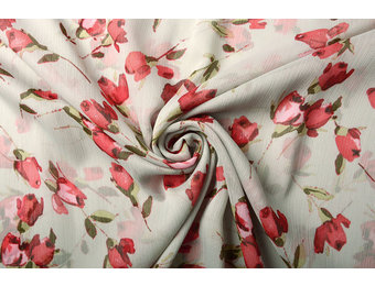 Crêpe Chiffon Rosati Rose Grey-Green