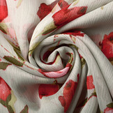 Crêpe Chiffon Rosati Rozen Grijs-Groen