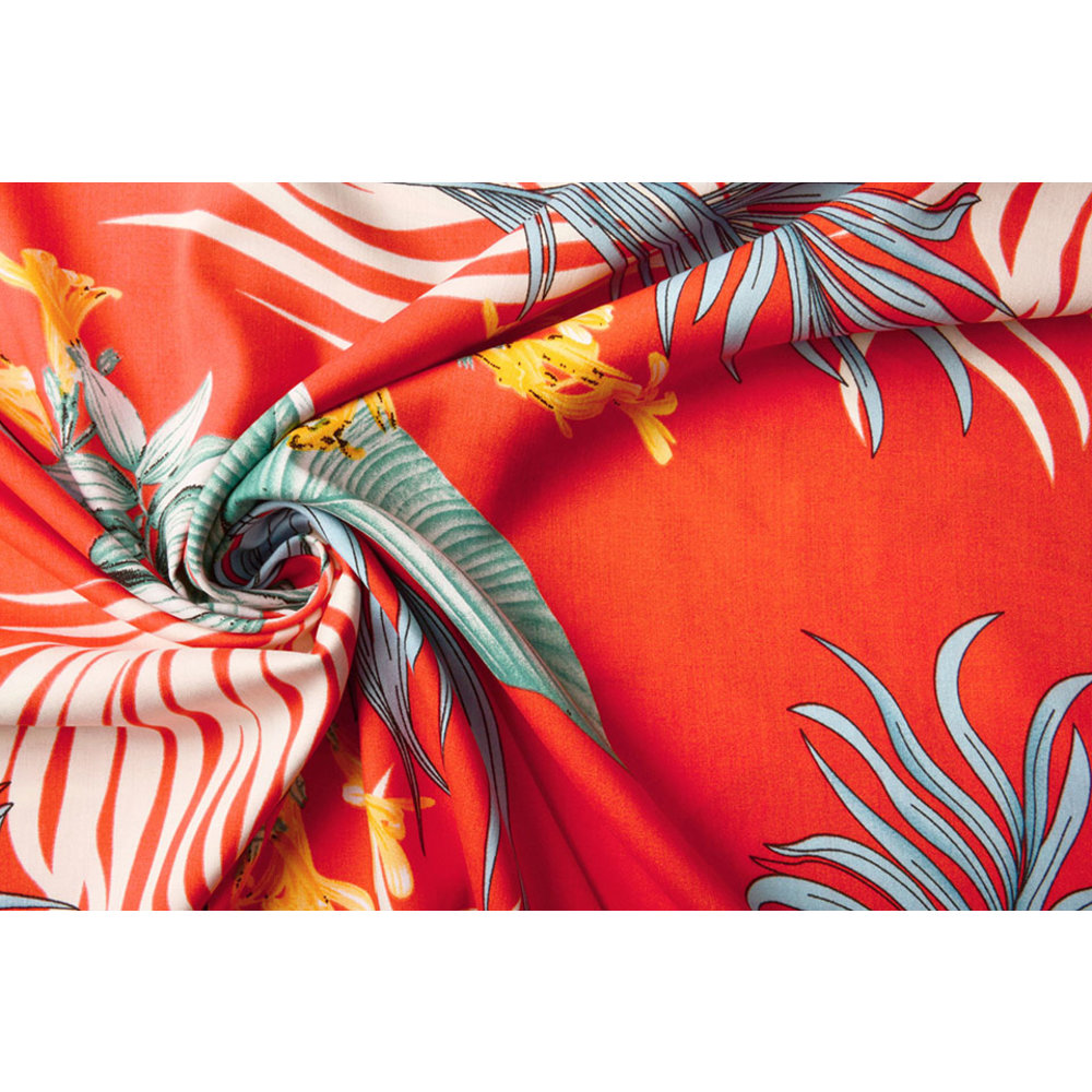 100 Viscose Zafi Red YES Fabrics