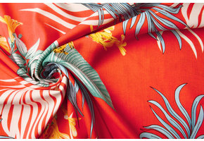 100% Viscose Zafi Rood