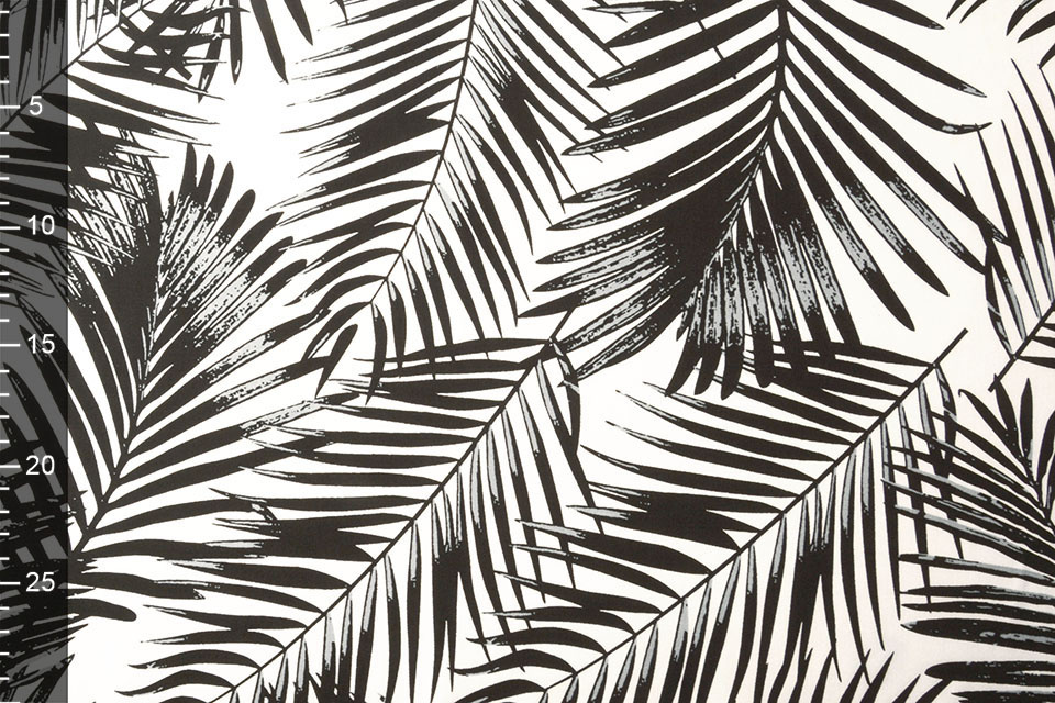 100% Viscose Papuro Zwart Wit