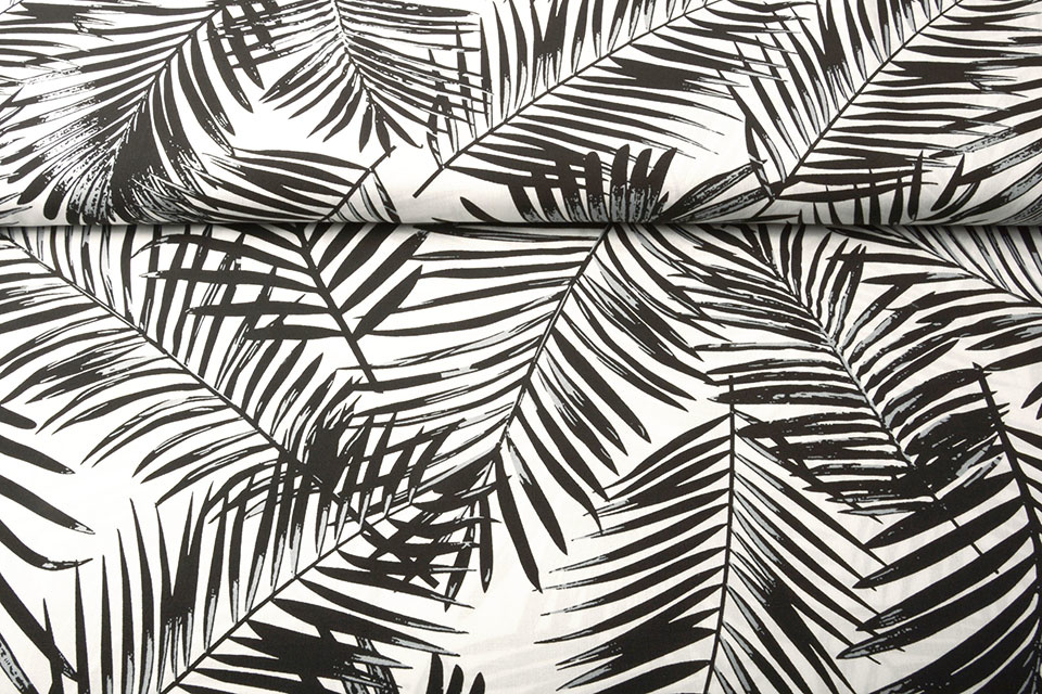 100% Viscose Papuro Zwart Wit
