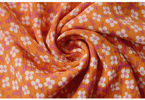 Viscose Crepe Izora Orange Pink