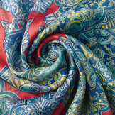 Chiffon Satin Lurex Timur Rot