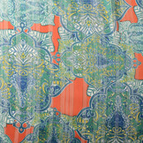 Chiffon Satin Lurex Timur Orange