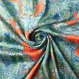 Chiffon Satin Lurex Timur Oranje