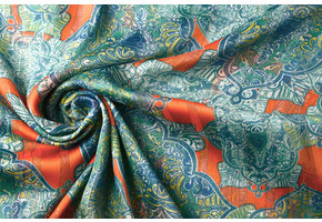 Chiffon Satin Lurex Timur Oranje
