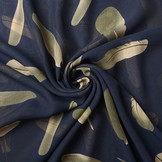 Chiffon Tinsiva Feather Navy Blue