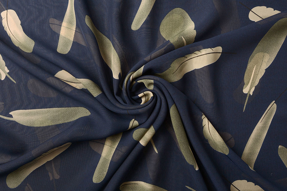 Chiffon Tinsiva Veren Marine Blauw