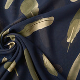 Chiffon Tinsiva Feather Navy Blue