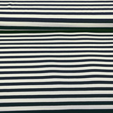 Viscose Jersey Brede Strepen Marine Off-White