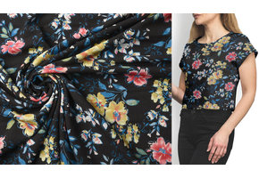 Crepe Printed Fabiola Black