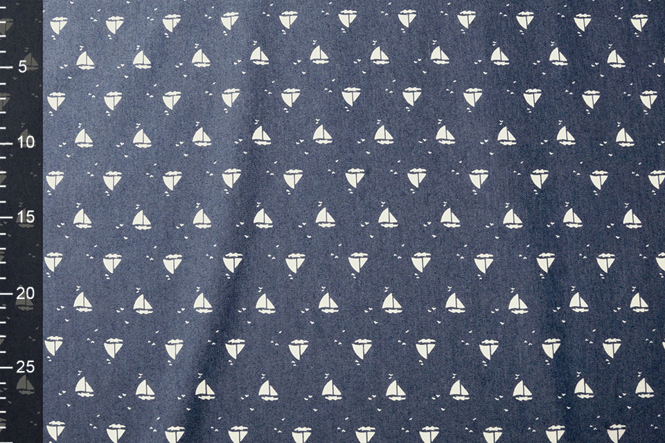 Bedrukte Jeans Marlijn Donker Blauw