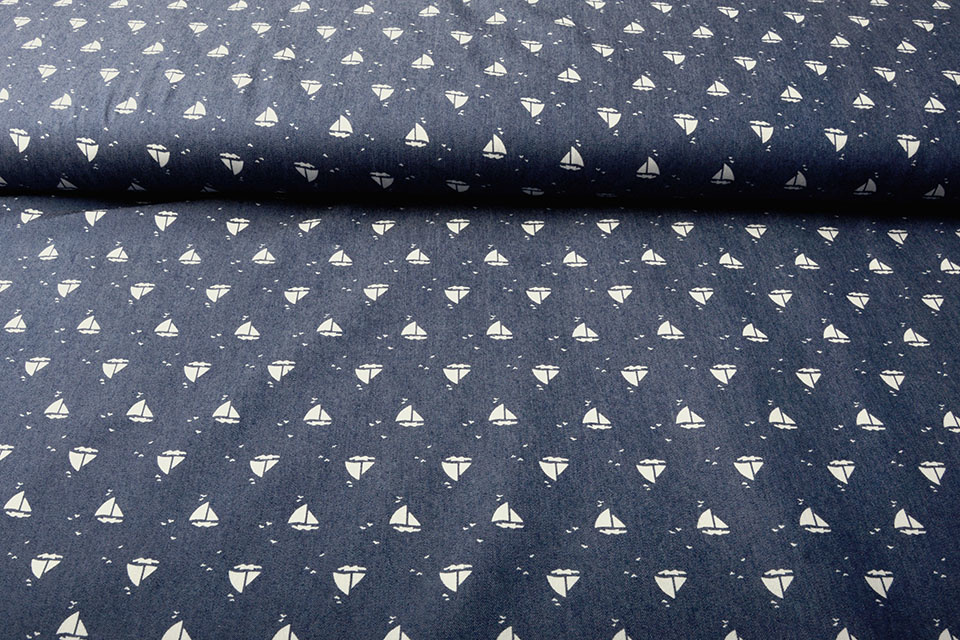 Bedrukte Jeans Marlijn Donker Blauw