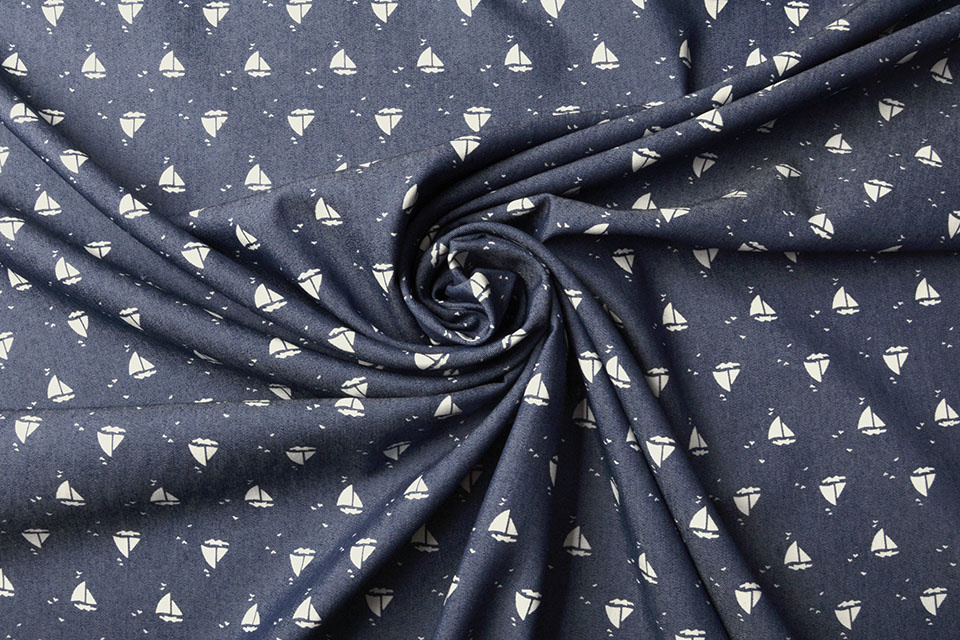 Bedrukte Jeans Marlijn Donker Blauw