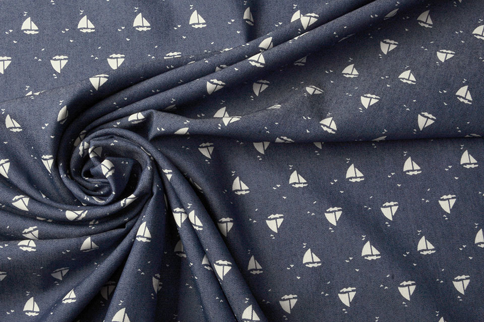 Bedrukte Jeans Marlijn Donker Blauw