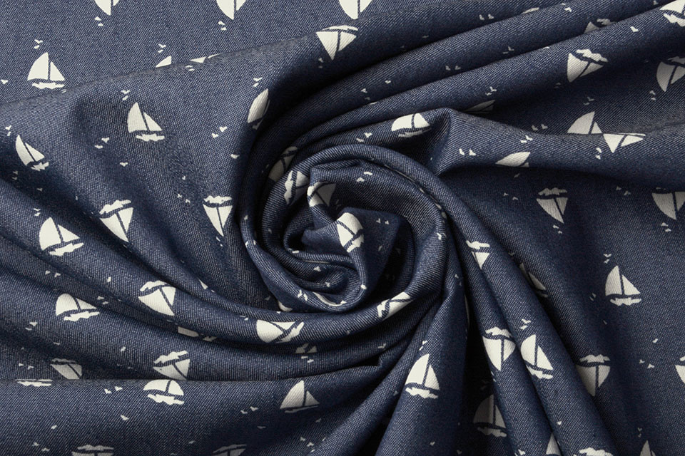 Bedrukte Jeans Marlijn Donker Blauw