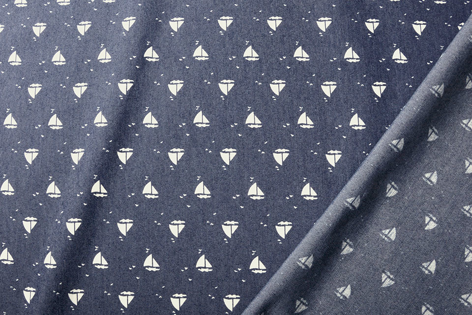 Bedrukte Jeans Marlijn Donker Blauw