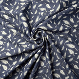 Bedrukte Jeans Veren Donker Blauw