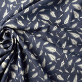 Printed Jeans Feather Dark Blue