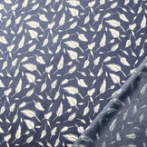 Bedrukte Jeans Veren Donker Blauw