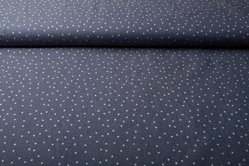 Bedrukte Jeans Sterren Donker Blauw