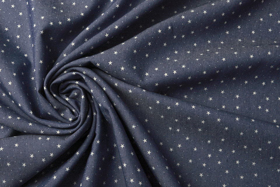 Bedrukte Jeans Sterren Donker Blauw