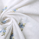 Broderie Katoen Fien Wit