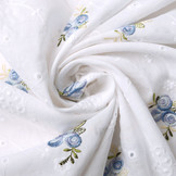 Broderie Katoen Fien Wit