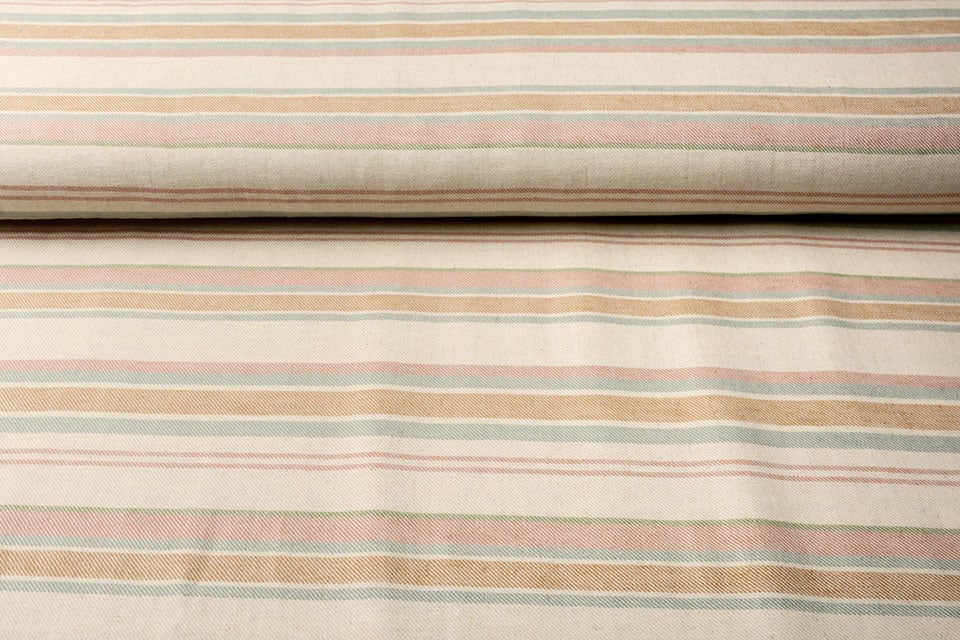 Fabric- Linen Stripe - Beige