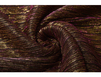 Lurex Plissée Alpenveilchen Gold