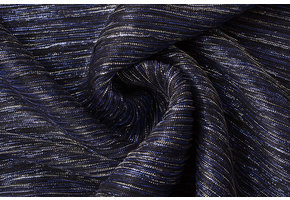 Lurex Pleated Royal Blue Silver