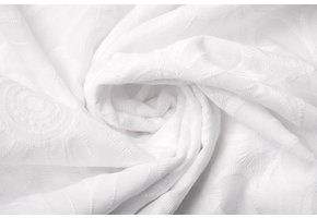 Broderie Katoen Fleur Wit