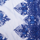 Mesh Embroidered Noor Royal Blue