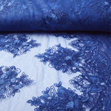 Mesh Embroidered Noor Royal Blue