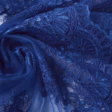 Mesh Embroidered Noor Royal Blue
