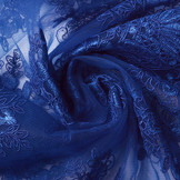 Mesh Embroidered Noor Royal Blue