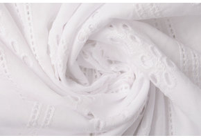 Broderie Katoen Lena Wit