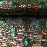 Sequins on Mesh Feather Green