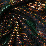 Sequins on Mesh Feather Green