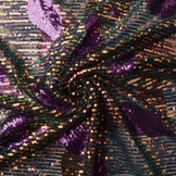 Sequins on Mesh Feather Purple