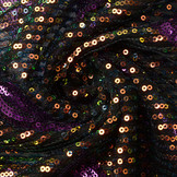Sequins on Mesh Feather Purple