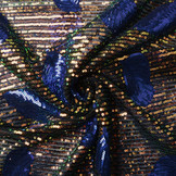 Sequins on Mesh Feather Blue