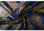 Sequins on Mesh Feather Blue