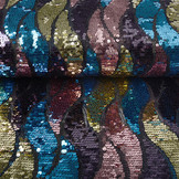 Pailletten auf Netz Welle