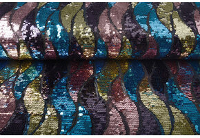 Sequins on Mesh Wave