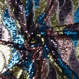 Sequins on Mesh Wave